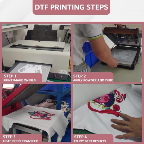 Polvo adhesivo termofusible TPU y polvo DTF para la impresión por transferencia térmica en camisetas</tr...