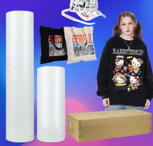 Película PET de 60 cm de alta qualidade para impressão DTF – Acabamento mate em ambos os lados</trp...