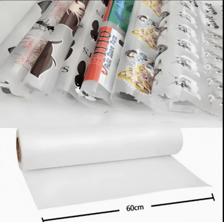 Hot Peel DTF Film Roll PET DTF Film with 30cm/33cm/60cm Width and 0.075mm Thic...