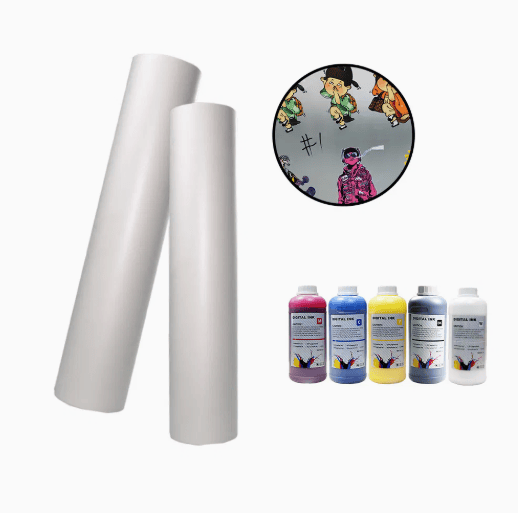 Hot Peel Cold Peel Heat Transfer PET Film Roll DTF Film For Textile Printing</...