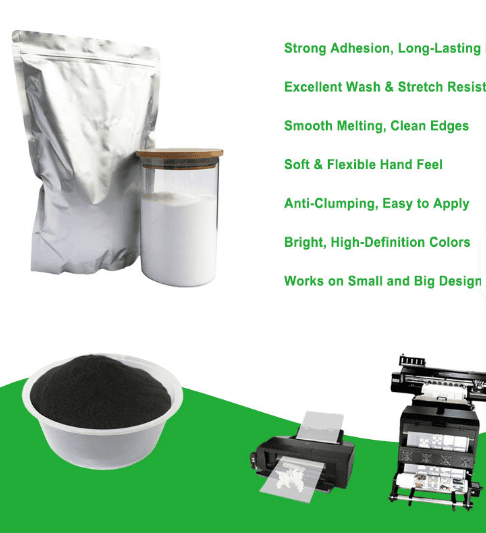 DTF Powder TPU Material White & Black Colors for DTF Digital Printing Hot Melt Adhesive 1kg-20kgs Sizes - DTF Powder ...