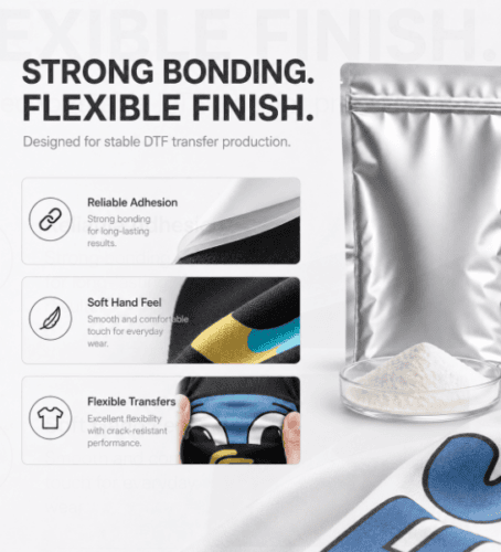 China Goods Wholesale DTF Powder White 1KG/35.3 oz Digital Transfer Hot Melt A...