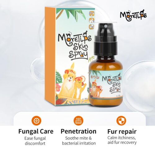 MORETIPS Skin Spray 80ml - B-Recover & Care - Professional Pet Grooming Manufacturer – Pet Shampoo, Conditioner, Ess...