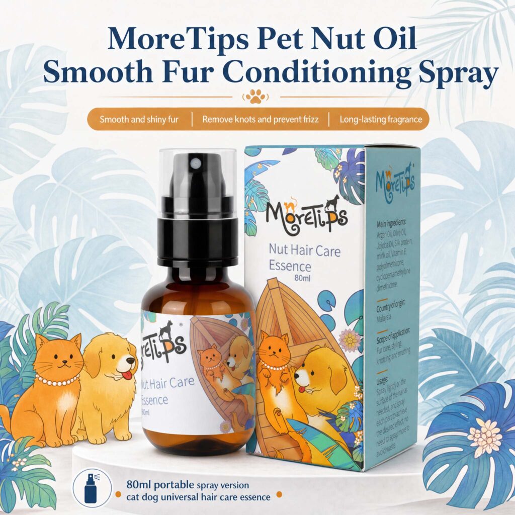 MORETIPS Nut Hair Care Essence Spray 80ml - A-Pet Grooming - Professional Pet Grooming Manufacturer – Pet Shampoo, Condi...