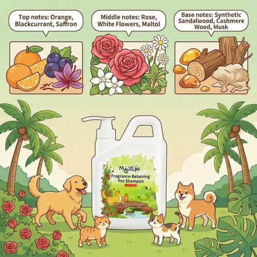 MORETIPS Rose & Woody Fragrance-Retaining Pet Shampoo - A-Pet Grooming - Professional Pet Grooming Manufacturer – Pe...