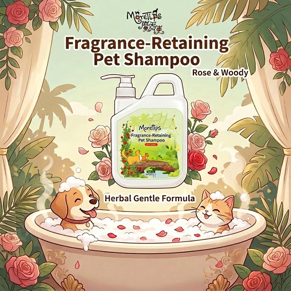 MORETIPS Rose & Woody Fragrance-Retaining Pet Shampoo - A-Pet Grooming - Professional Pet Grooming Manufacturer – Pe...