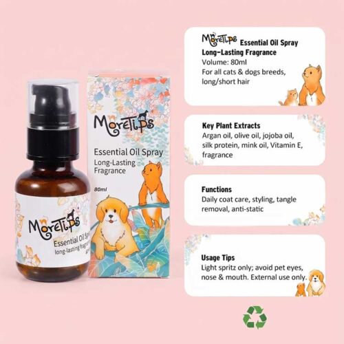 MORETIPS Essential Oil Spray 80ml - A-Pet Grooming - Professional Pet Grooming Manufacturer – Pet Shampoo, Conditioner, ...