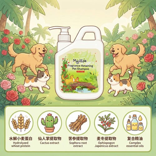 MORETIPS Rose & Woody Fragrance-Retaining Pet Shampoo - A-Pet Grooming - Professional Pet Grooming Manufacturer – Pe...
