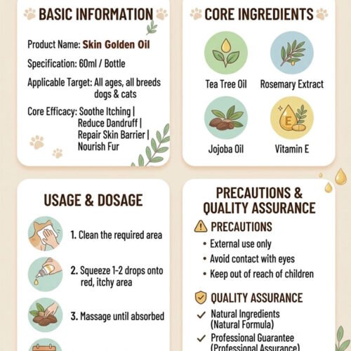 MORETIPS Skin Golden Oil - B-Recover & Care - Professional Pet Grooming Manufacturer – Pet Shampoo, Conditioner, Ess...
