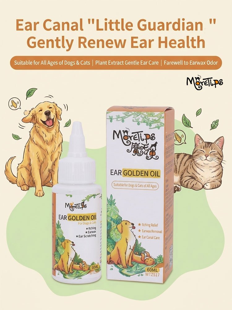 MORETIPS Ear Golden Oil - B-Recover & Care - Professional Pet Grooming Manufacturer – Pet Shampoo, Conditioner, Esse...