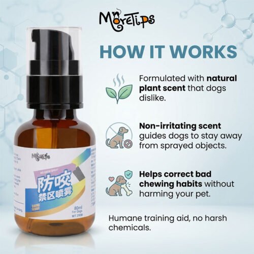 MORETIPS No Chew Spray - C-Home Care - Professional Pet Grooming Manufacturer – Pet Shampoo, Conditioner, Essential Oil ...