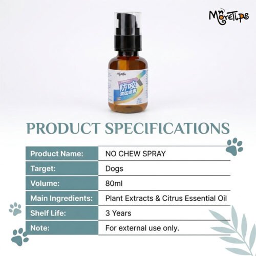 MORETIPS No Chew Spray - C-Home Care - Professional Pet Grooming Manufacturer – Pet Shampoo, Conditioner, Essential Oil ...