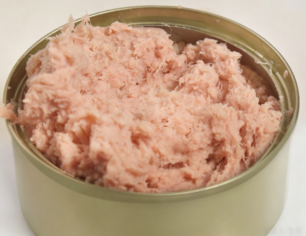 Vollwertiges und ausgewogenes Katzenfutter in Dosen als Hauptnahrung, Rezeptur mit Huhn und Zellulose<...