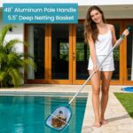 Pool-Skimmer-Netz mit 48″-Poolstange – POOL-SKIMMER ...