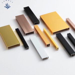 U-channel aluminum edge trim