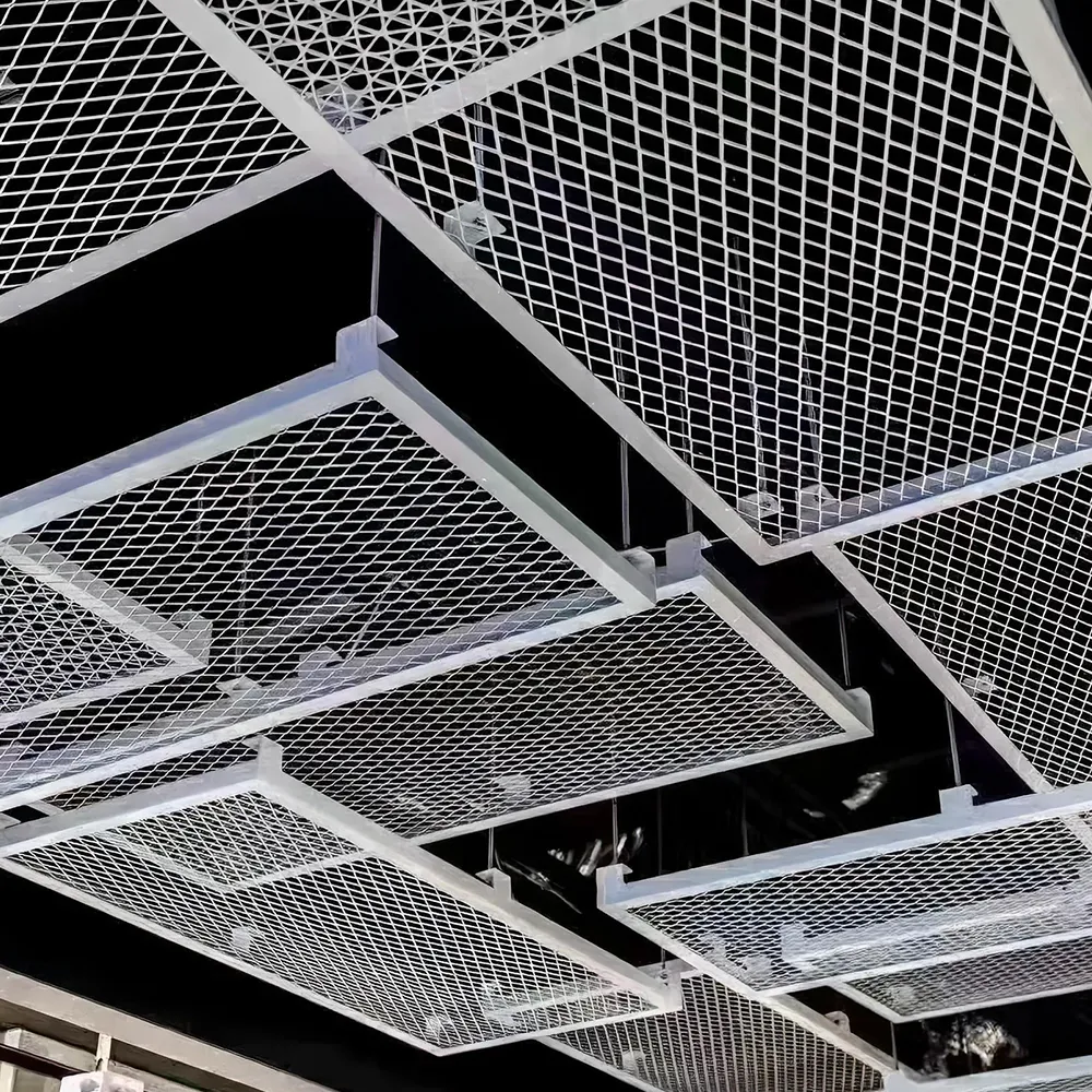 Ceiling Suspended Aluminium Expanded Metal Panel - Aluminium Extrusion Solid Panels - laluxalu.com