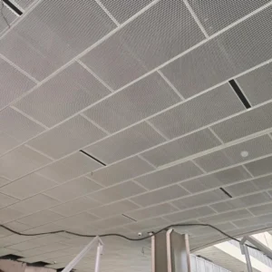 Panneau de plafond plat carré en métal déployé d'aluminium - Alum...