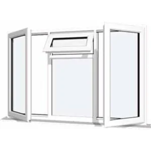 Thermal Break Top Hung Awning Window With Mosquito Net - Aluminium Extrusion Windows & Doors - laluxalu.com
