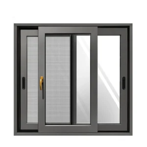 Thermal Break Sliding Aluminium Window With Mosquito Net - Aluminium Extrusion Windows & Doors - laluxalu.com