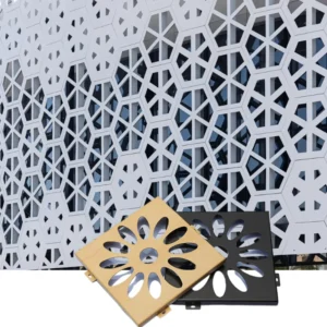 Hexagonal Hollow Carved Aluminium Facade Panel - Aluminium Extrusion Solid Panels - laluxalu.com