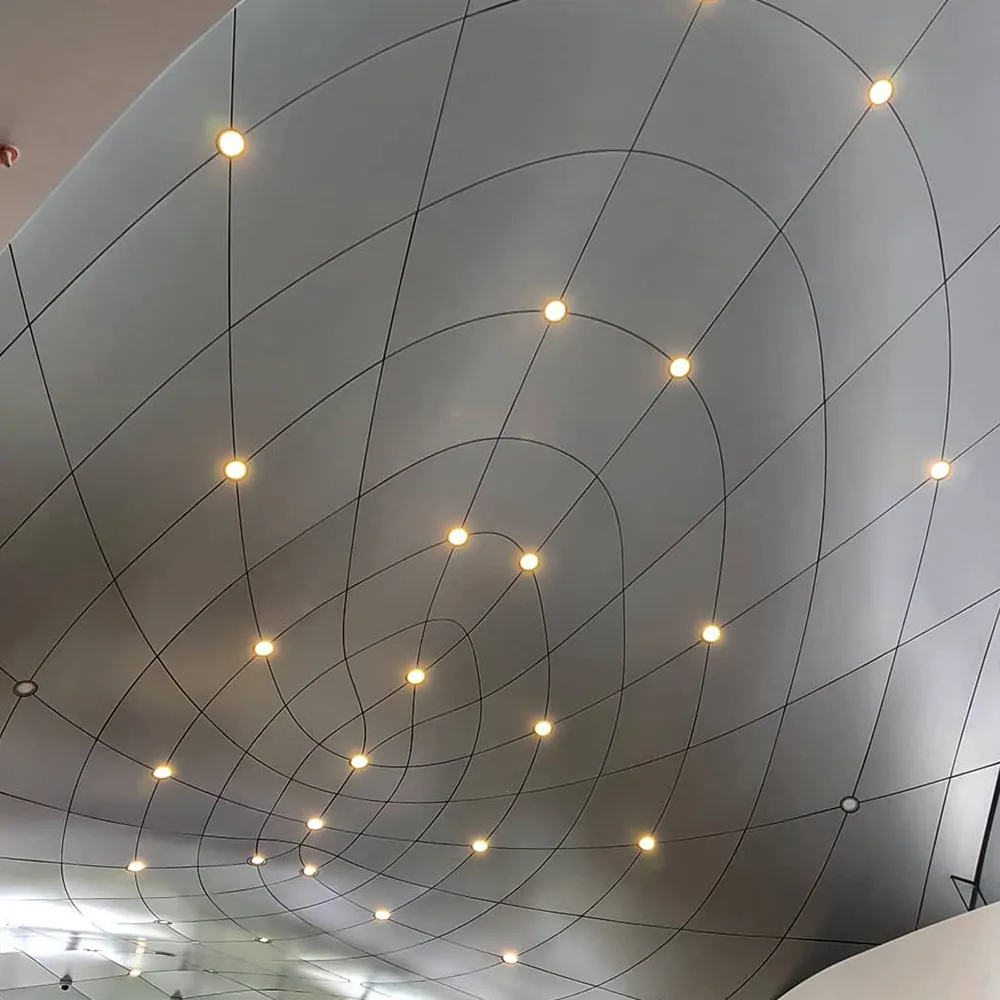 Curved Ceiling Carved Aluminium Decoration Panel - Aluminium Extrusion Solid Panels - laluxalu.com