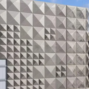 3D Pyramid Embossed Perforated Aluminium Cladding Panel - Aluminium Extrusion Solid Panels - laluxalu.com