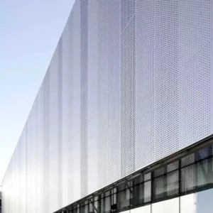 Long Strip Curtain Wall Perforated Aluminium Decor Panel - Aluminium Extrusion Solid Panels - laluxalu.com