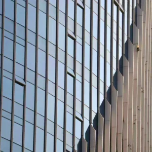 Vertical Grid Aluminium Semi-Hidden Curtain Wall Extrusion Section - Aluminium Extrusion Curtain Wall & Facade - lalux...