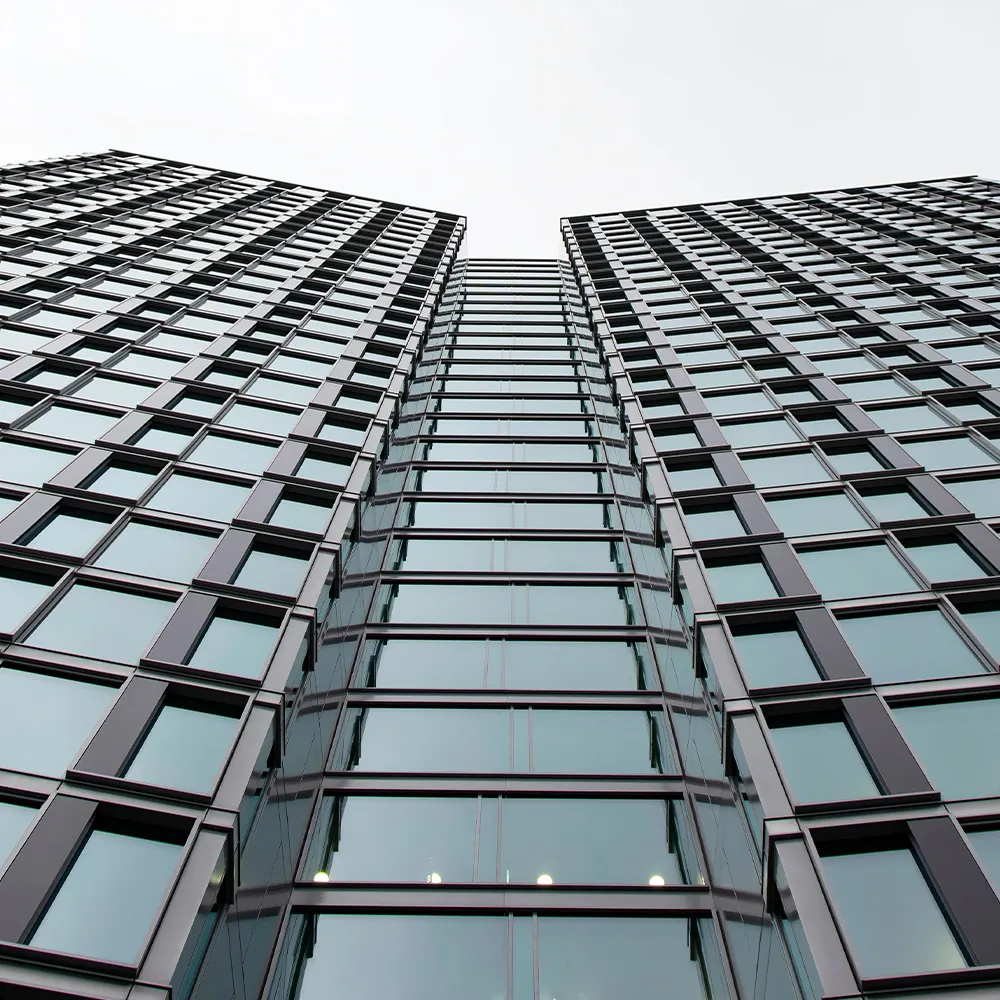 High Rise Vertical Aluminium Unitized Curtain Wall Profile - Aluminium Extrusion Curtain Wall & Facade - laluxalu.com