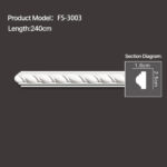 FS-3003 - Carved Chair Rail Moulding - msjdecor