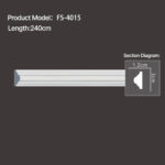 FS-4015 - Plain Chair Rail Moulding - msjdecor