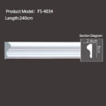 FS-4034 - Plain Chair Rail Moulding - msjdecor
