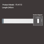 FS-4113 - Plain Chair Rail Moulding - msjdecor