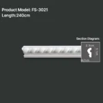 FS-3021 PU carved chair rail moulding for wall panel and interior decoration
