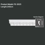 FS-3025 PU carved chair rail moulding for wall panel and interior decoration