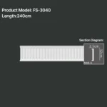 FS-4050 PU carved chair rail moulding for wall panel and interior decoration