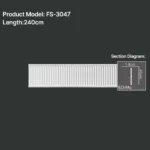 FS-3047 PU carved chair rail moulding for wall panel and interior decoration