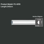 FS-4010 PU Plain Chair Rail Moulding