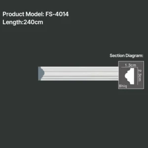 FS-4014 PU Plain Chair Rail Moulding