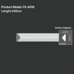FS-4019 PU Plain Chair Rail Moulding