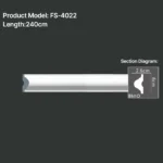 FS-4022 PU Plain Chair Rail Moulding