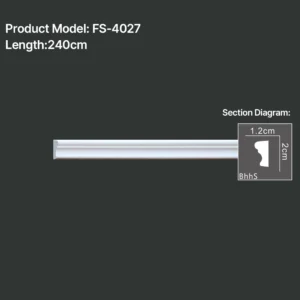 FS-4027 PU Plain Chair Rail Moulding