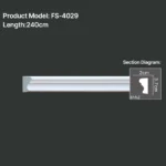 FS-4029 PU Plain Chair Rail Moulding