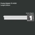 FS-4030 PU Plain Chair Rail Moulding