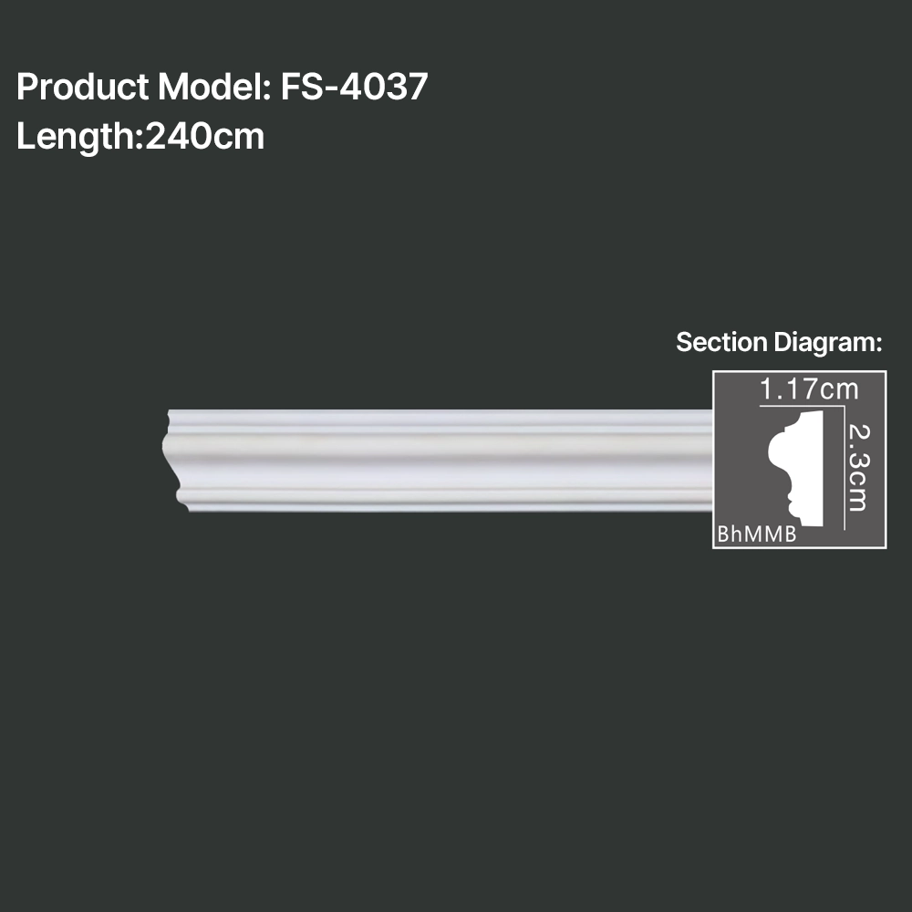 FS-4037 PU Plain Chair Rail Moulding