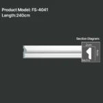 FS-4041 PU Plain Chair Rail Moulding