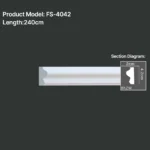 FS-4042 PU Plain Chair Rail Moulding