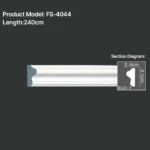 FS-4044 PU Plain Chair Rail Moulding