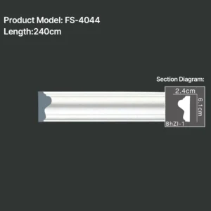 FS-4044 PU Plain Chair Rail Moulding
