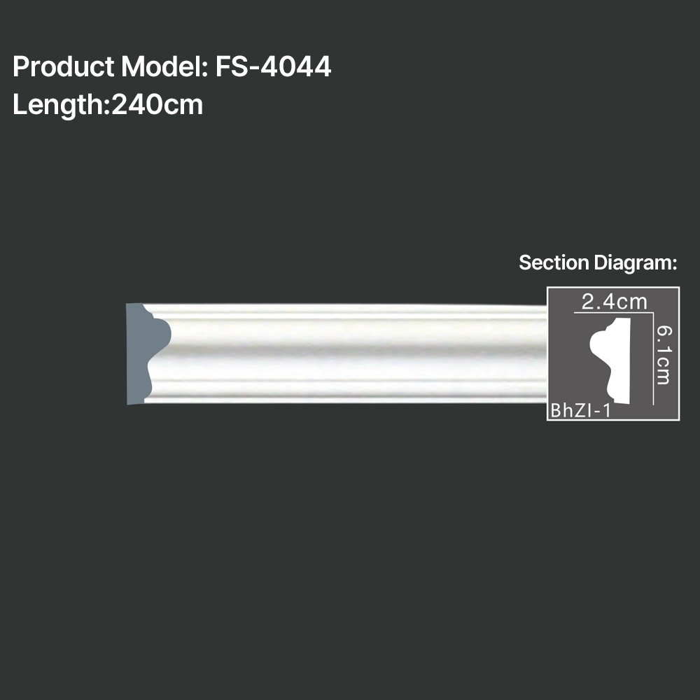 FS-4044 PU Plain Chair Rail Moulding